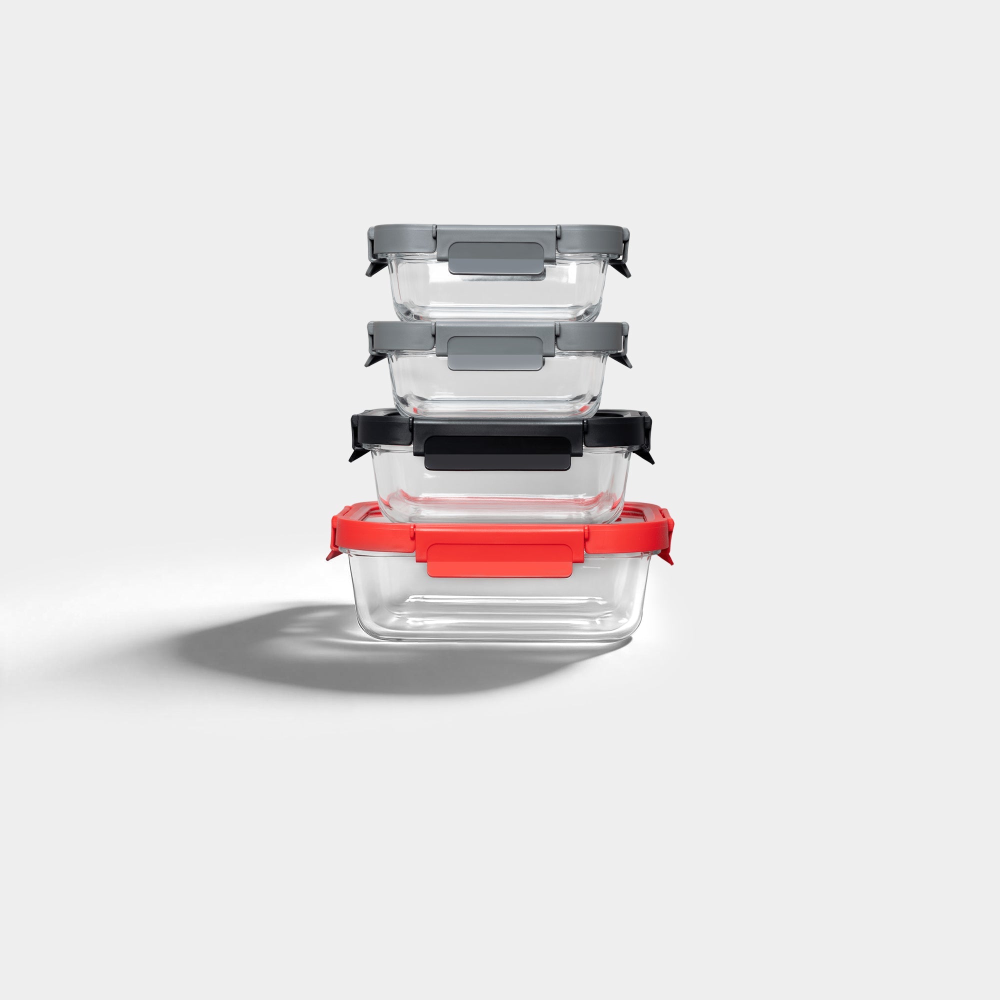 GENICOOK Glass Containers & Lids - Rectangular