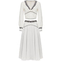 Ivory Pleated Lace Trim Set