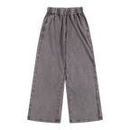 Washed Gray Wide Leg Joggers