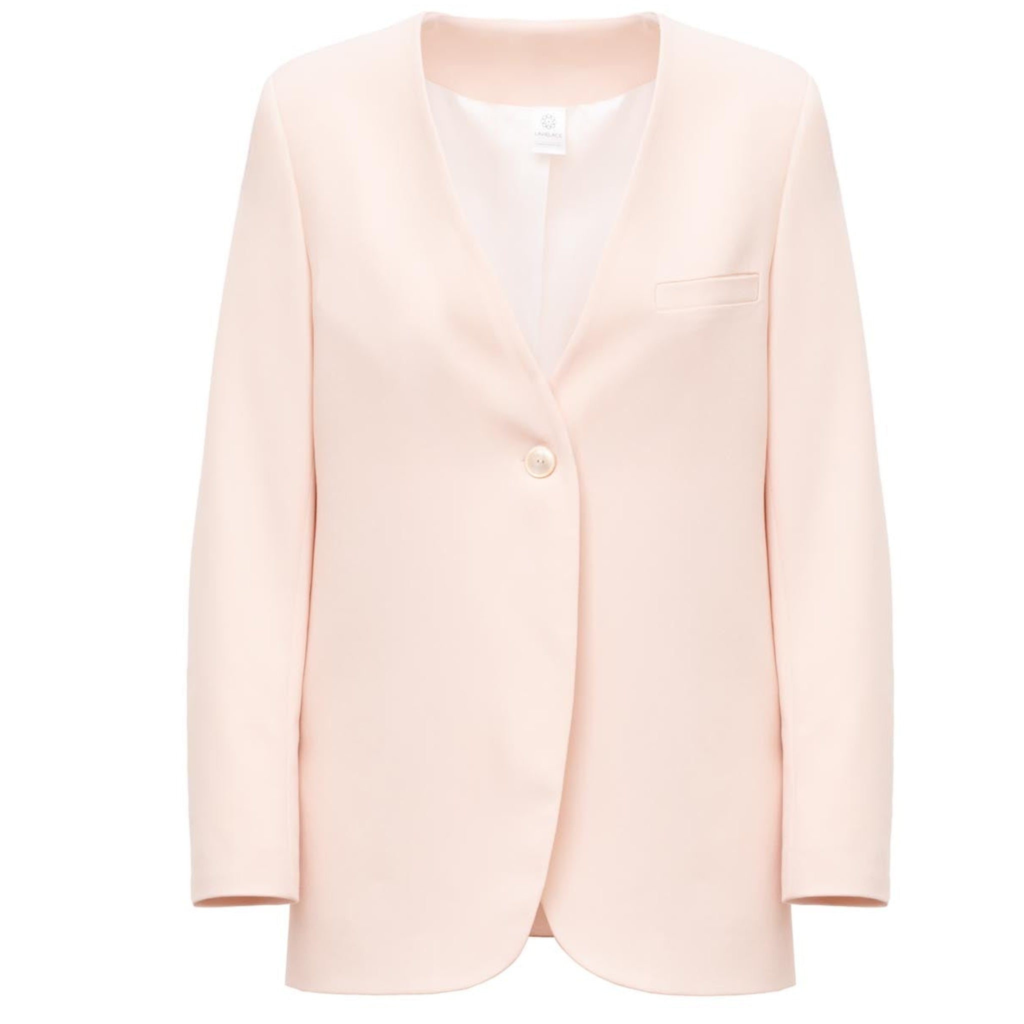 Single-Button Blush Peach Blazer