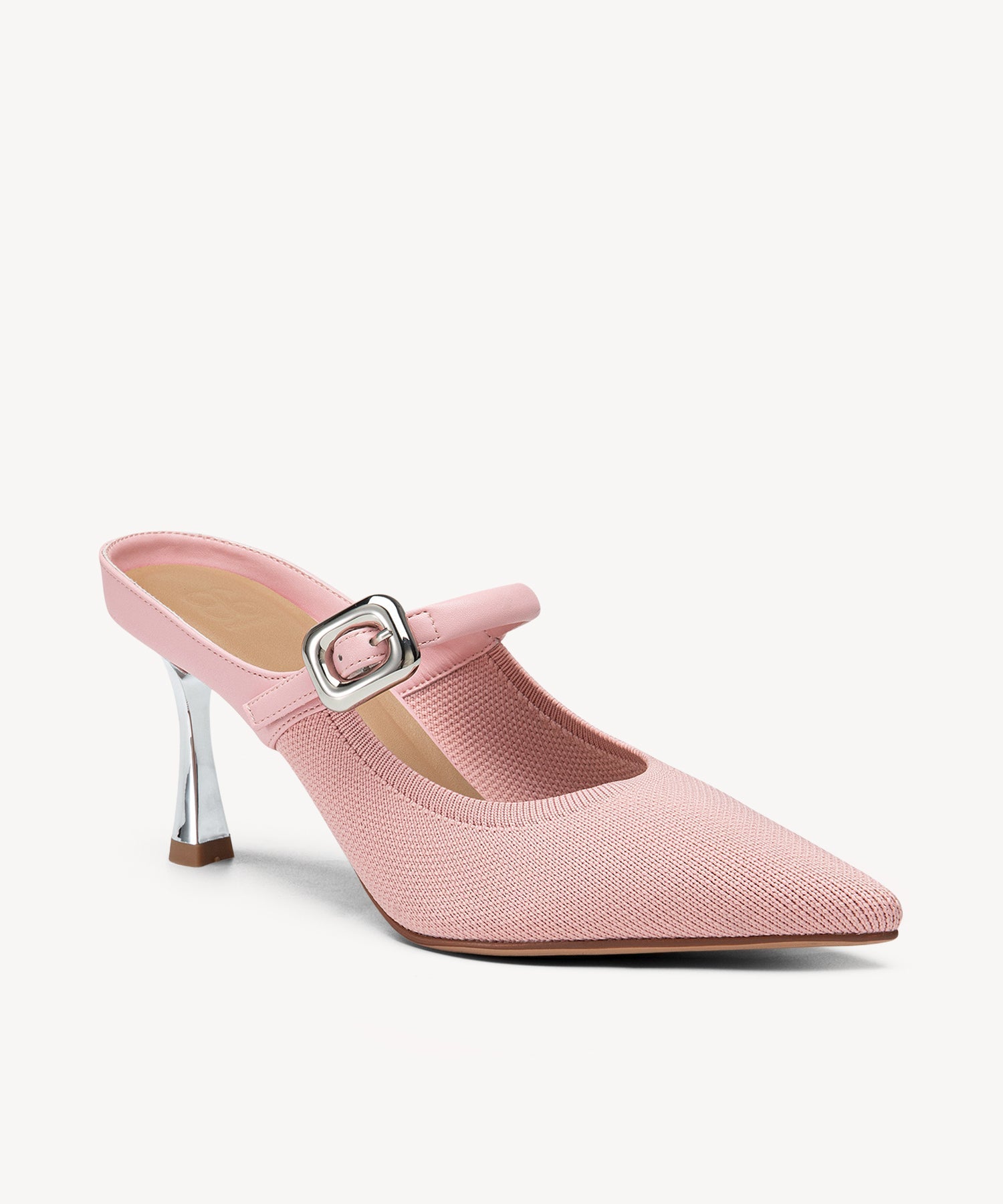 GraceLithe Pointed Toe Heeled Mule - Pink / Regular (A-C) / US 7 | EU 37.5 | UK 5