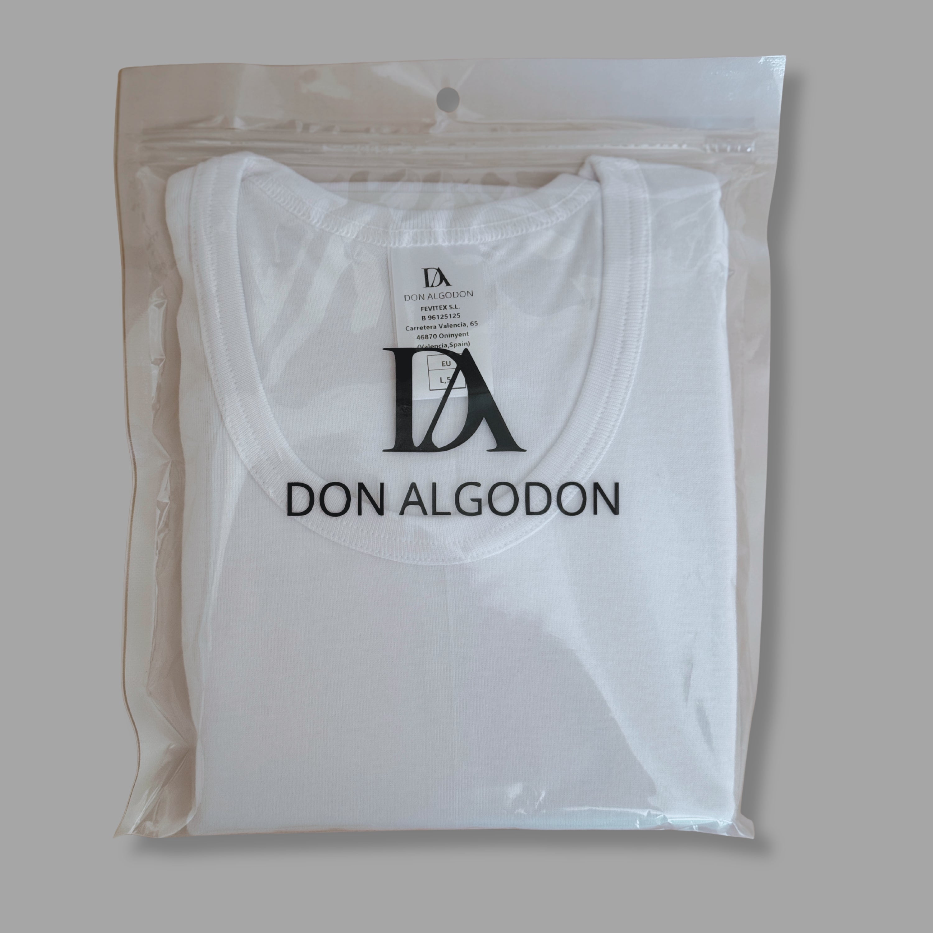 DON ALGODON | Camiseta Interior de Tirantes Blanca | 100% Algodon | Transpirable | 4 Tallas | Se Adapta al Cuerpo | Suave y Confortable | Acabados Reforzados | Hilo Compacto