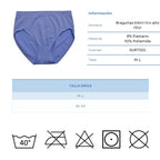 FEVI | Pack de 12 Bragas Tiro Alto | 12 Colores Diferentes | Para Uso Diario