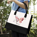 Personalizada Nacimiento Flor Mariposa Gran Bolsa de Lona Tote con Nombre Cumpleaños Día de la Madre Regalo para Mujeres Niñas