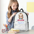 Mochila infantil personalizada con lazo floral y nombre y bolsillos laterales Regalo de cumpleaños de vuelta al cole para niños y niñas