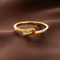 Personalizado 1-6 Familia Birthstones Anillo Dainty Joyería Cumpleaños Aniversario Día de la Madre Día de San Valentín Regalo para las mujeres