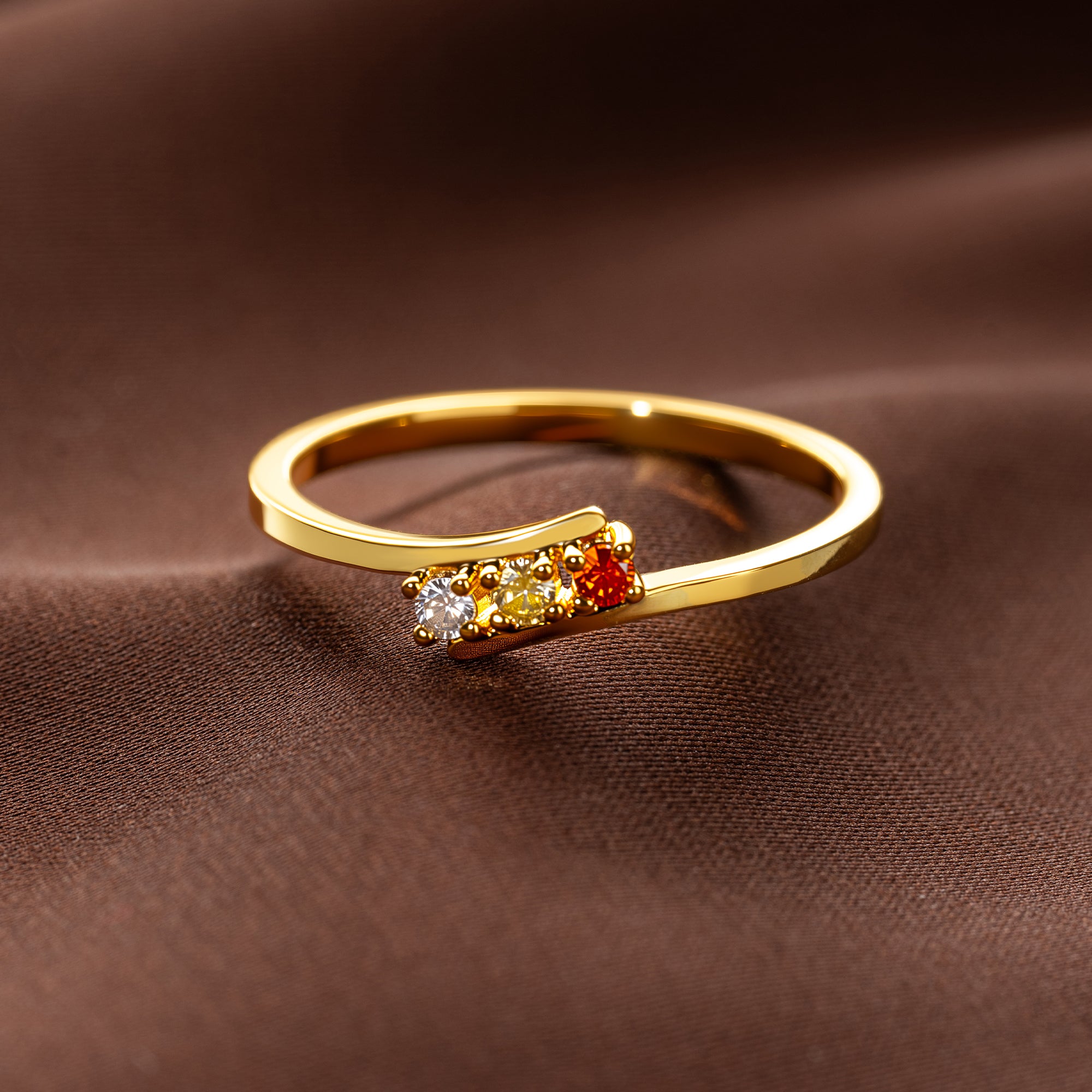 Personalizado 1-6 Familia Birthstones Anillo Dainty Joyería Cumpleaños Aniversario Día de la Madre Día de San Valentín Regalo para las mujeres