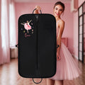Personalizada Ballet Niña Nacimiento Flor Impermeable Oxford Cremallera Bolsa de Ropa de Polvo con Nombre y Asa de Cuero de PU Regalo de Cumpleaños de Equipo para Bailarina