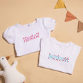 Personalizado Amor Corazón Bordado Nombre 100% Algodón Bebé Body Niño Camiseta Cumpleaños Aniversario Regalo para Niñas Niños