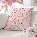 Acuarela Personalizada Wildflower Suave Funda de Almohada con Nombre Decoración del Hogar Inauguración de la Casa Cumpleaños Regalo de Navidad para la Familia Amigos Mujeres