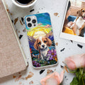 Funda personalizada de imitación de vidriera con retrato de gato y perro para iPhone con nombre Regalo de cumpleaños y aniversario para dueños de mascotas