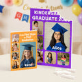Personalizado Multicolor 4-6 Fotos Collage Edificio Ladrillo Rompecabezas con Nombre Decoración del Hogar Preescolar Kindergarten Graduación Regalo para Niños Graduados