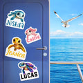 Personalizada de dibujos animados de tortugas marinas imán de nevera con nombre Decoración del hogar Cumpleaños Aniversario Viajes Regalo para la familia Amigos