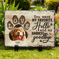 Personalizado resistente al desgaste Pet Memorial Foto Piedra Jardín con nombre y título Courtyard Decoración Pet Keepsake Regalo para los dueños de mascotas Garden Lovers