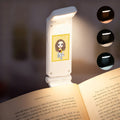Sello personalizado a rayas Personaje de lectura LED recargable Clip de luz con nombre Regalo de cumpleaños para los amantes de los libros Ratones de biblioteca