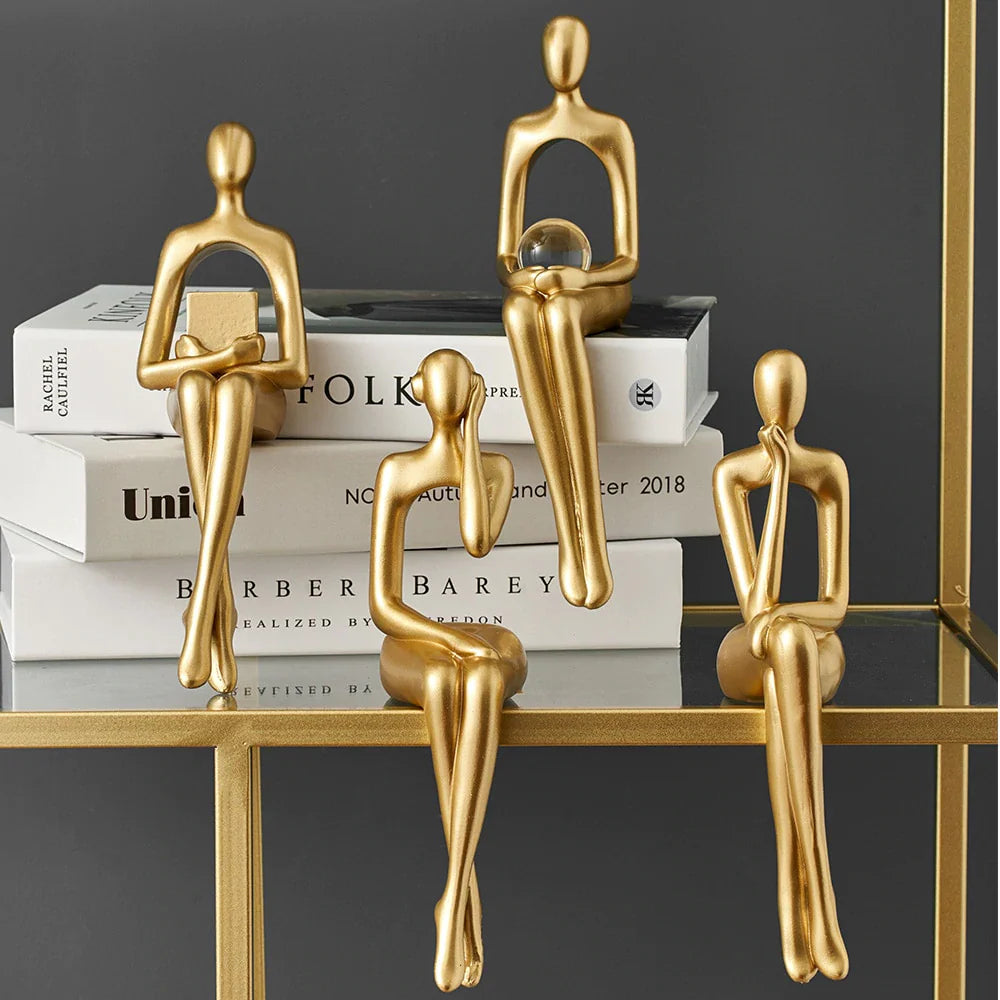 ArtZ® Abstract Bookshelf Decor Figurines - Whole Set (4 Figurines)