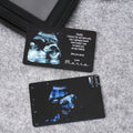 Personalizada Ultrasonido Foto Cartera Tarjeta con Nombre Embarazo Bebé Anuncio Baby Shower Regalo para el nuevo papá
