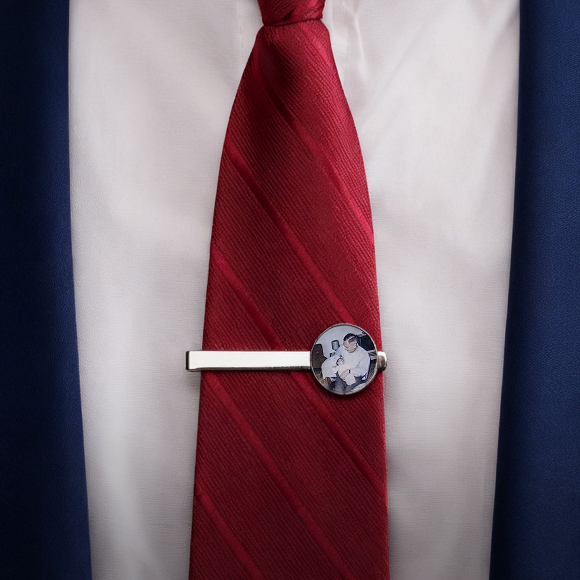 Clip de Corbata Personalizado Exquisita Foto Cumpleaños Boda Día del Padre Regalo para Papá Novio Esposo