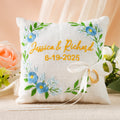 Almohada personalizada para el portador del anillo con el nombre y la fecha bordados Regalo de aniversario de boda para recién casados