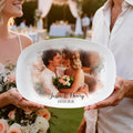 Acuarela Personalizada Pareja Foto Plato Decorativo con Soporte y Texto Housewarming Día de San Valentín Boda Cumpleaños Regalo para Novia Novio