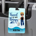 Personalizada 3D Cartoon Travel Personaje Etiqueta de equipaje con nombre Accesorios de viaje Regalo de cumpleaños para la familia Amigos amantes de los viajes