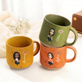 Personalizada de dibujos animados de nacimiento de flores taza de cerámica con el nombre de beber a diario regalo de cumpleaños para mamá amigo