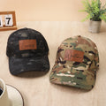 Personalizada de cuero PU Nombre Parche Camo Gorra de béisbol Uso diario Cumpleaños Día del Padre Regalo para Papá Hombre