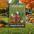 Personalizado de Halloween Fantasma Calabaza Bandera Jardín con 1-10 Nombre y Título de Halloween Fiesta Familiar Regalo para la Familia Niños
