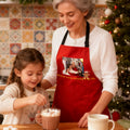 Delantal ajustable personalizado con nombre y bolsillo para muñeco de nieve Alce Actividades manuales Otoño Cumpleaños Navidad Regalo para amigo Familia