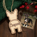 Adorno de madera personalizado con nombre y cordón para el árbol de Navidad Decoración del hogar Regalo de Navidad para amigos de la familia Amantes de los perros