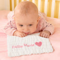 Bordado Personalizado Lindo Corazón Perro Flor Suave Bebé Burp Toalla con Nombre Uso Diario Baby Shower Regalo para Recién Nacidos