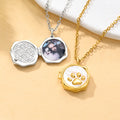 Personalizado Pet Paw Print Pet Photo Necklace Birthday Memorial Gift for Pet Lovers Owners