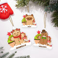 Personalizado lindo hombre de pan de jengibre colgante ornamento con el nombre de decoración del hogar regalo de Navidad para los niños de la familia