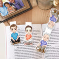 Marcapáginas magnético personalizado con nombre personaje de dibujos animados y diseño de libros regalo de cumpleaños para amantes de la lectura