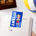 Marcapáginas magnético personalizado de voleibol con nombre y número de equipo deportivo Regalo de cumpleaños para jugadores de voleibol ratones de biblioteca