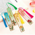Marcapáginas personalizado con el nombre de la flor de nacimiento y el nombre de la flor de nacimiento para los amantes de los libros Amigos Estudiantes
