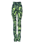 Women's Green Splash High Waist Denim Jeans Cotton Clothing