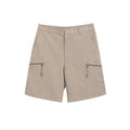 Men's Beige Cotton Cargo Shorts