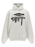 Balenciaga Liquefied Logo Print Hoodie — Off-White