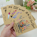 Paquete de semillas de papel kraft personalizado con nombre y fecha Fiesta de boda Ducha nupcial Cumpleaños Regalo para novia Dama de honor Invitadas