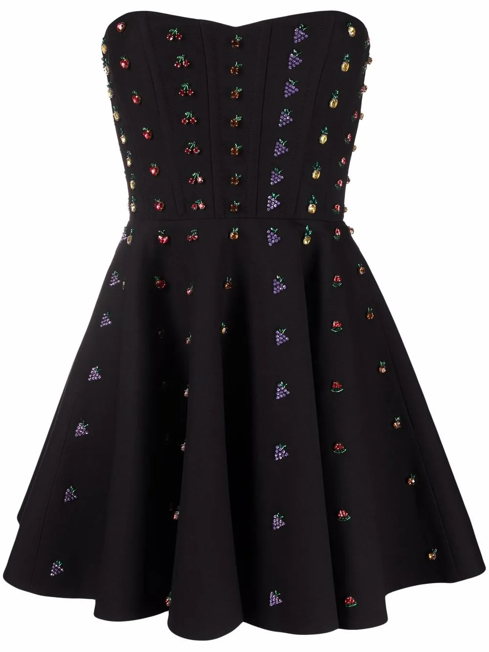 Valentino Crystal-Embellished Dress — Black