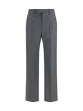 Valentino Wool and Mohair Tailored Trousers — Gray