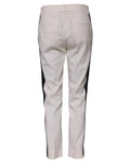 Women's Mid-Waist Tapered Wool Trousers White Virgin Elastane