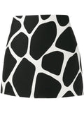 Valentino Giraffe Print Skirt — Black