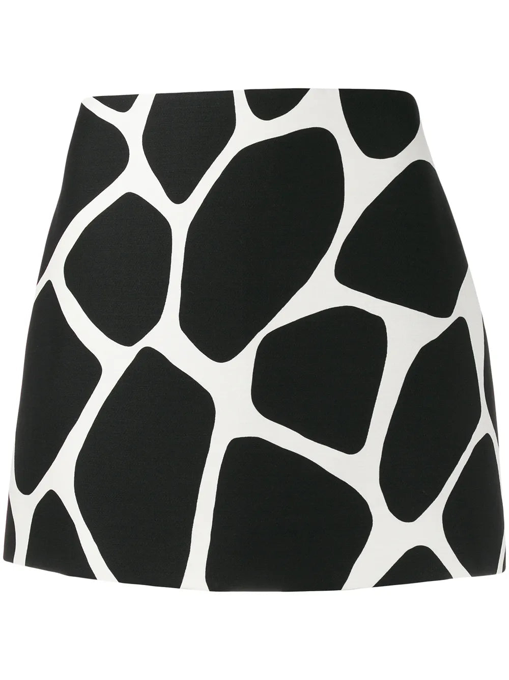 Valentino Giraffe Print Skirt — Black