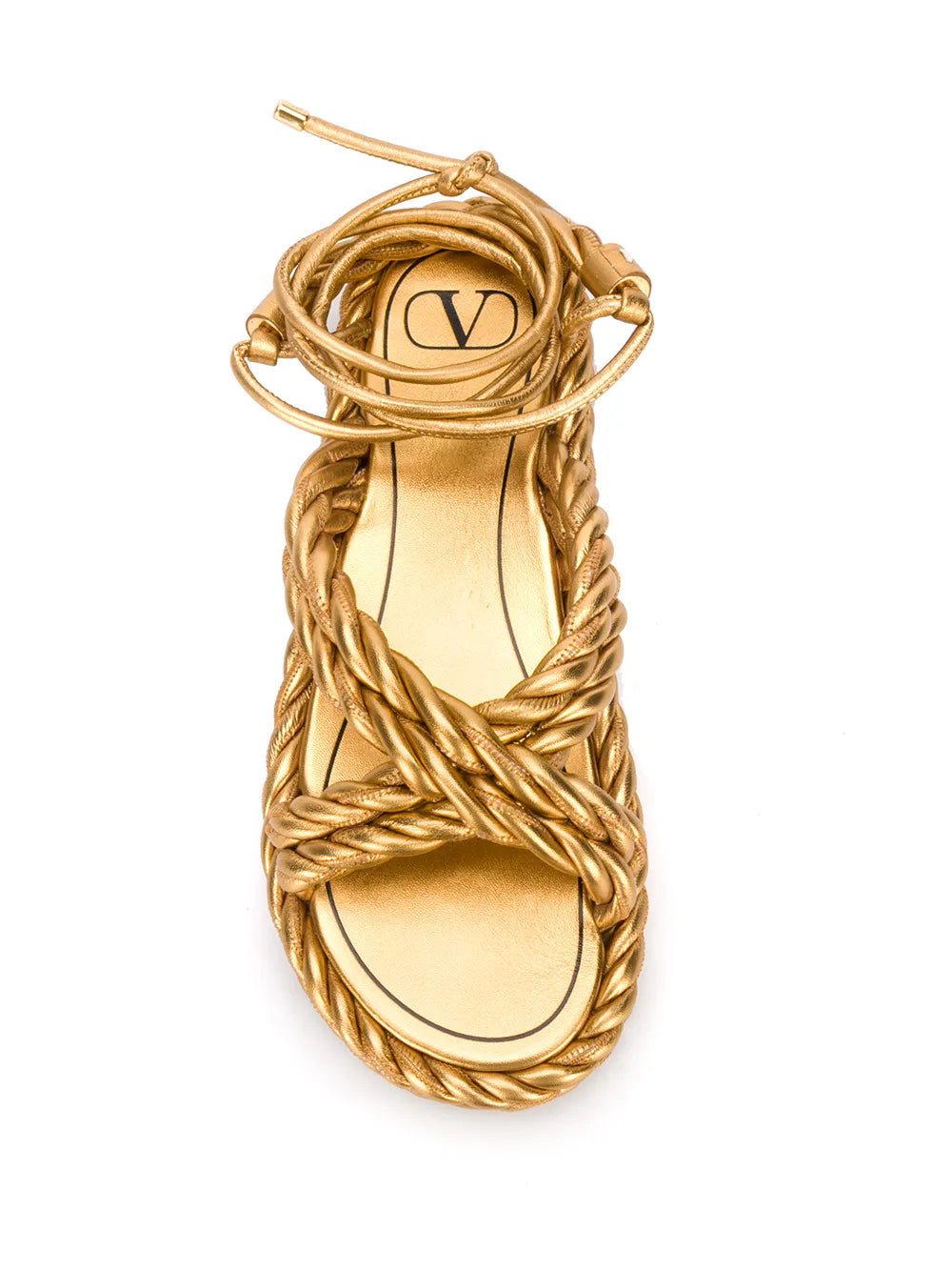 Valentino The Rope Sandals — Gold