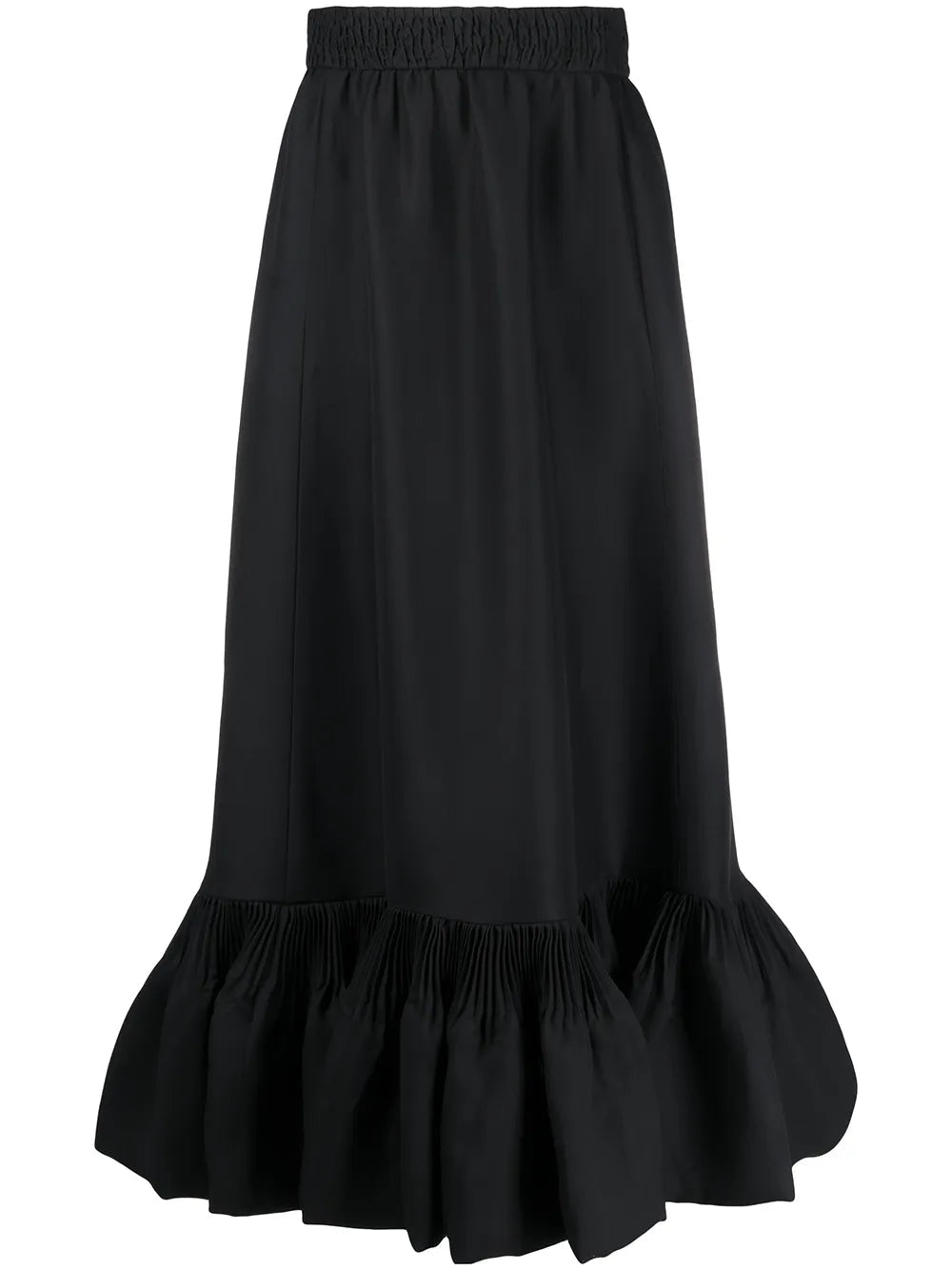 Valentino Peplum Hem Skirt — Black
