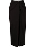 Valentino Twist-Detail Pencil Skirt — Black