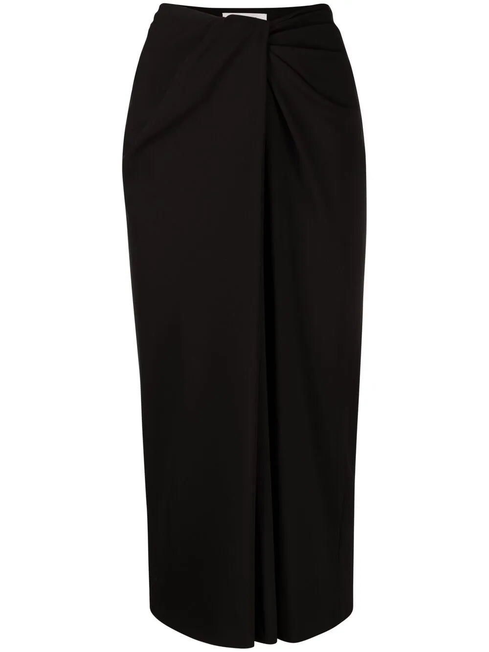 Valentino Twist-Detail Pencil Skirt — Black