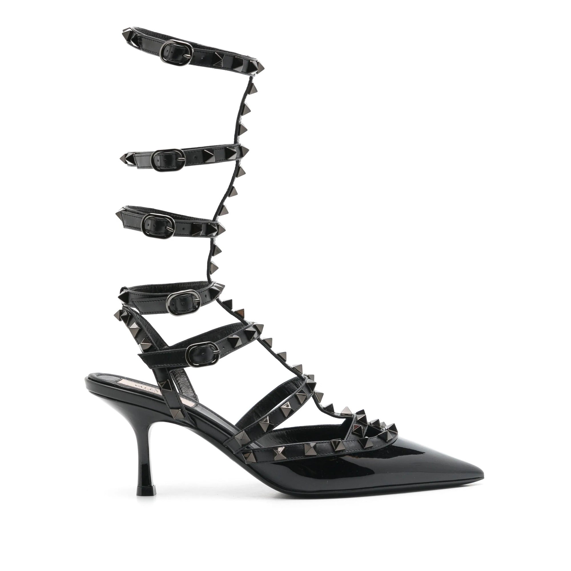 Valentino Garavani Studded Caged Heel — Black